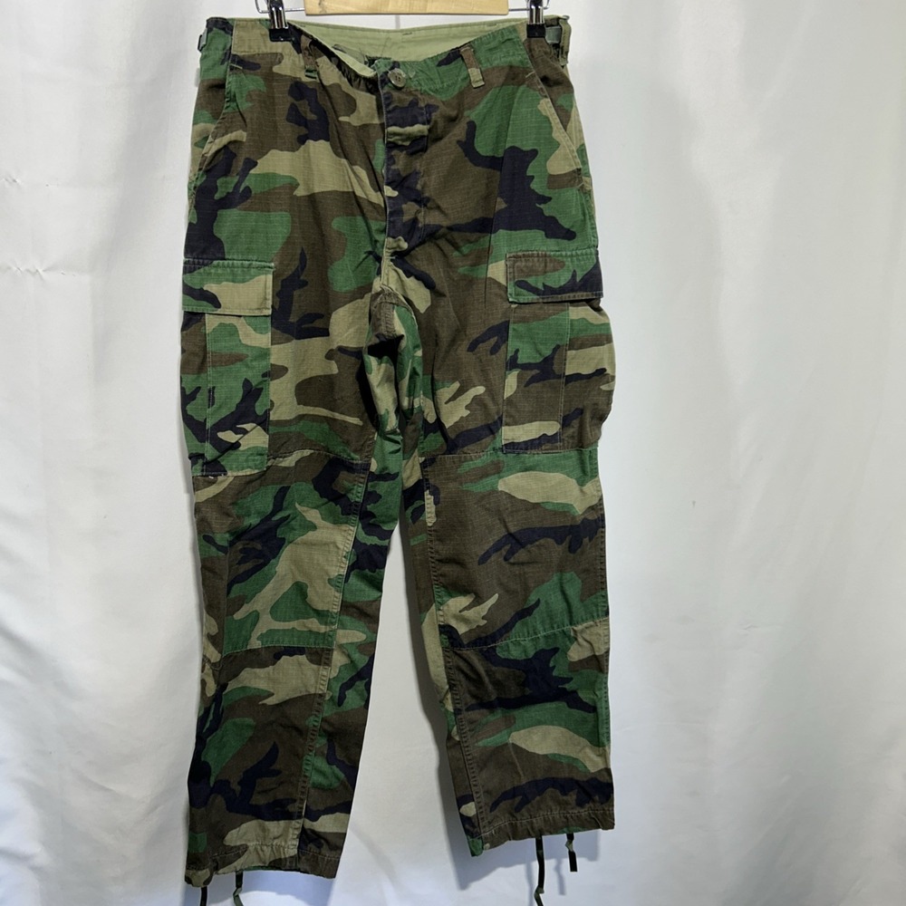 Vintage USGI BDU Pants Mens Medium Regular Military Cargo Woodland Camo